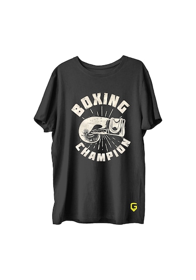 Top Glory Boxing Baskılı Penye Boks Sporcu T-Shirt (532149869)
