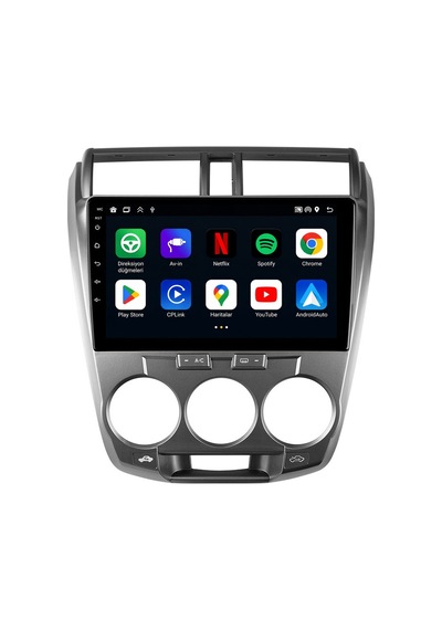 Honda City Android Multimedya 2009-2012 Manuel Carplay Android Auto Navigasyon 6gb Ram 64gb 9"