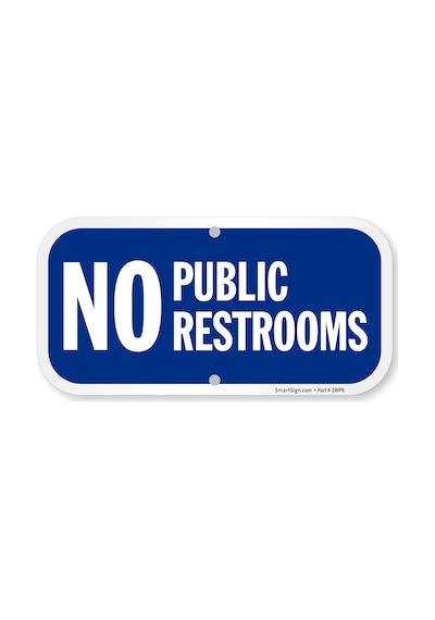 Smartsign -k2-0169-al"no Public Tuvalet Tabelası 15,24 Cm X 30,48 Cm Alüminyum