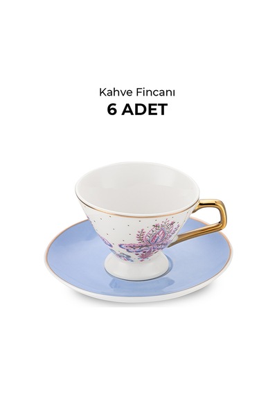 Emsan Arsel 6 Kişilik New Bone Kahve Fincan Takımı 80 Ml Görseldeki Renk