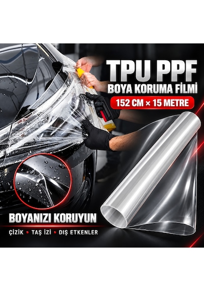 Mega Oto Market 152 Cm X 15 Metre Tpu Ppf Araç Boya Koruma Filmi Kaplama Folyosu