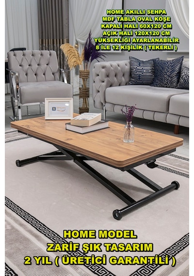 Home Üst Tabla Mdf Efesçam Oval Köşe Alt Ayak Siyah