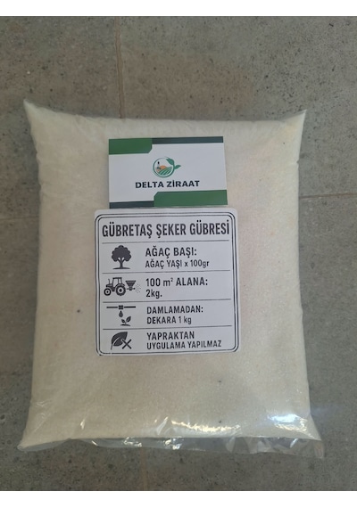Gübretaş Amonyum Sulfat %21 Azot %24 Kükürt Şeker Gübresi Meyve Ağaçları, Zeytin, Çim Ve Tarla Bitkileri Için 2 KG