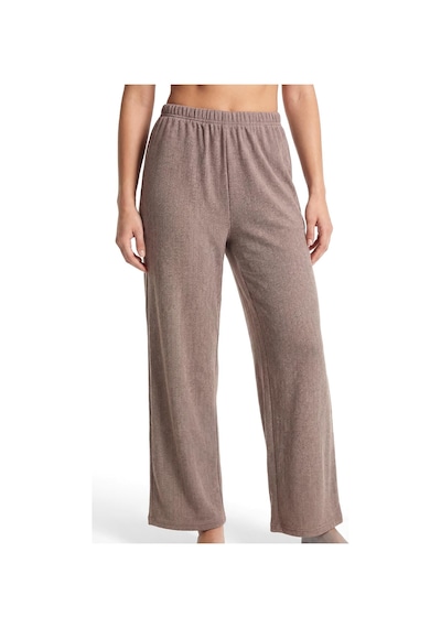 Akbeniz Kadın Büyük Beden Rahat Kesim Cepli Pijama Altı Kahverengi Kahve