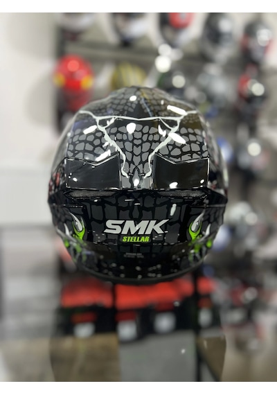 Smk Stellar Taotei Kapalı Kask Yeşil