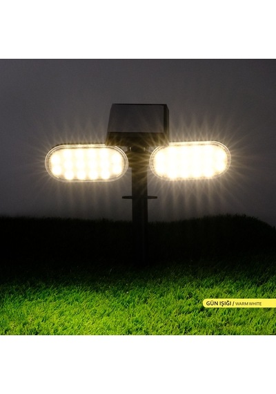 Ack Solar Led Kazıklı Çim Armatürü Güneş Enerjili Bahçe Duvar Ayd