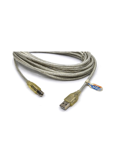 Usb 2.0 Yazıcı Kablosu Şeffaf Usb Yazıcı Kablosu 10m
