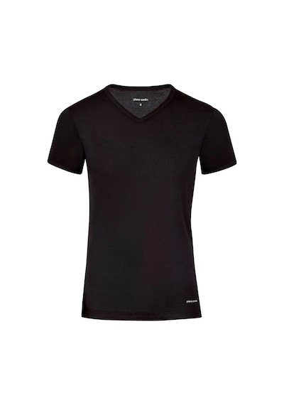Pierre Cardin 442 Erkek %100 Pamuk Ribana V Yaka Yarım Kol Fanila-siyah Siyah