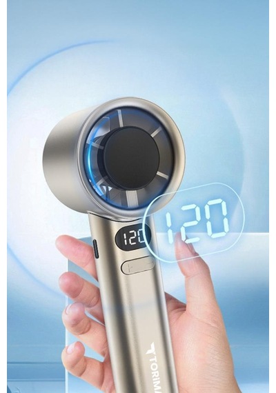 Torima F-21 Altın Dijital Ekranlı 120 Hız Ayarlı Taşınabilir Mini Fan