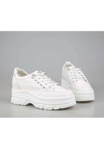 Guja 24Y361 Dolgu Topuk Beyaz Kadın Sneakers 001