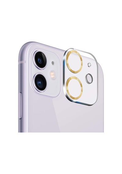 Binano Apple Uyumlu iPhone 11/12 Mini 3D Pro Kamera Koruyucu Gold