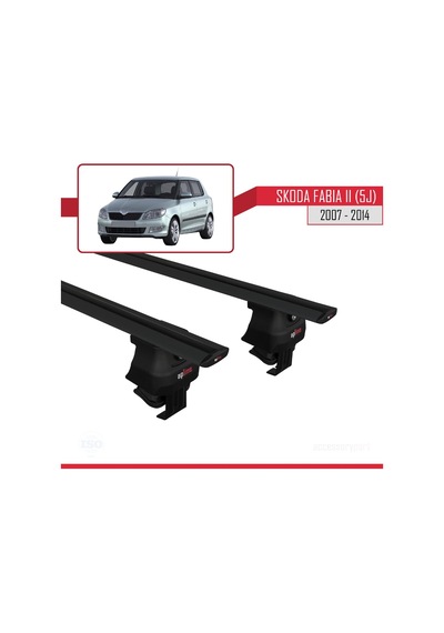 Skoda Fabia Iı 5j 2007-2014 Arası İle Uyumlu Ace-4 Ara Atkı Tavan Barı Siyah