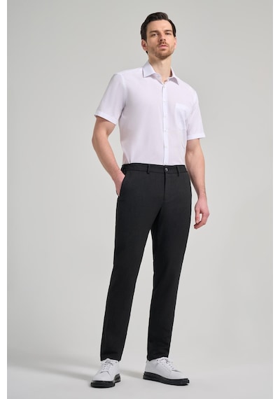 İmza Siyah Kendinden Desenli Yan Cep Slim Fit Jogger Pantolon 1003250161 Siyah