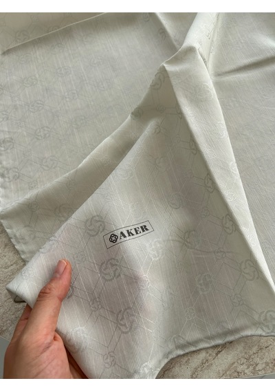 Aker İpek Koton Jakar Eşarp 9101976-474 ekru