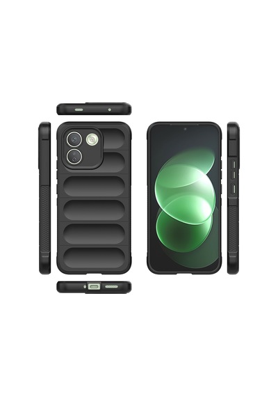 Xiaomi Redmi Note 17 Pro Max Kılıf Elde Tutma Kolaylıkla Kaydırmaz Kenar Line Dizayn Optietnik Kapak Siyah