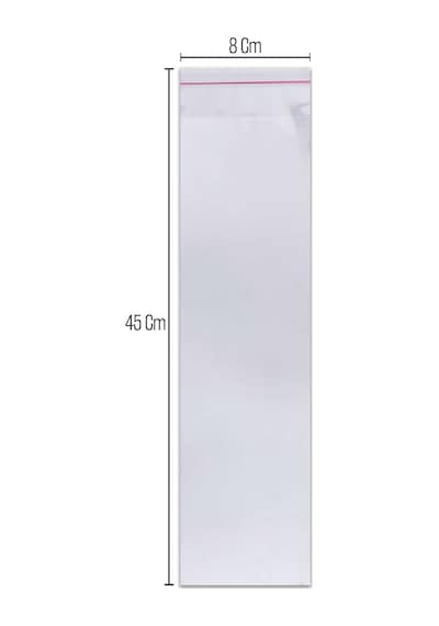 8X45 Bantlı Opp Parlak-Şeffaf Jelatin 1000 Adet