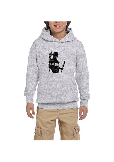 Zepplin Giyim The Last Of Us 2 Ellie Face Gri Çocuk Kapşonlu Sweatshirt