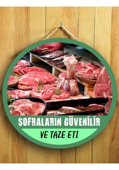 Mayeka Kasaplar Şarküteriler İçin Kasap Duvar Kapı Tablo Ahşap Askılı Pano Tabela