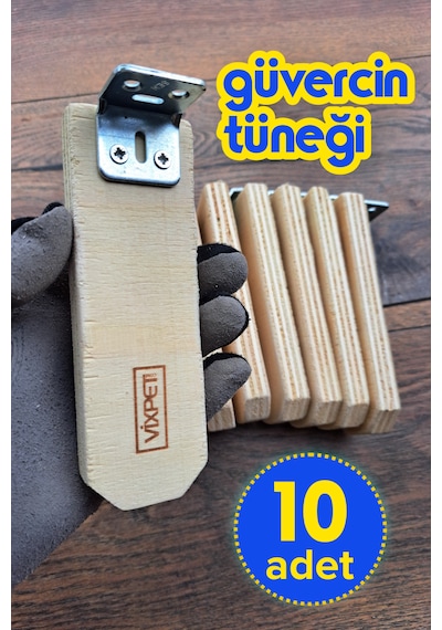 Vixpet Sandy Ahşap Güvercin Tüneği 14 cm | 10 Adet | Bekar Tüneği | Ahşap Tünek | Dinlenme Tüneği