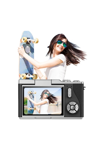 4k Video Çekim Özellikli Dijital Kamera 48 Mp 8x Zoom Ve 180 Derece Döner Ekranlı - Lisinya