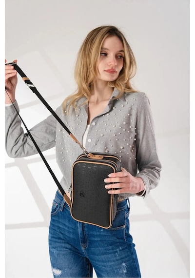 Just Polo Günlük Kombinlere Uygun Kadın Omuz Çantası 6011mh Siyah Camel