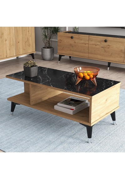 MOXEN MS2 MİRA ORTA SEHPA SEPET-BENDİR / MERMER DESENLİ