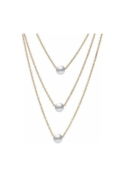 Katmanlı Inci Kolye, Choker 2019 Trend Çok Renkli Çok Renkli