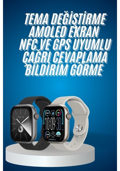 Akıllı Kol Saat Amoled Ekran Android Ve İos Uyumlu Arama Konuşma - Lisinya