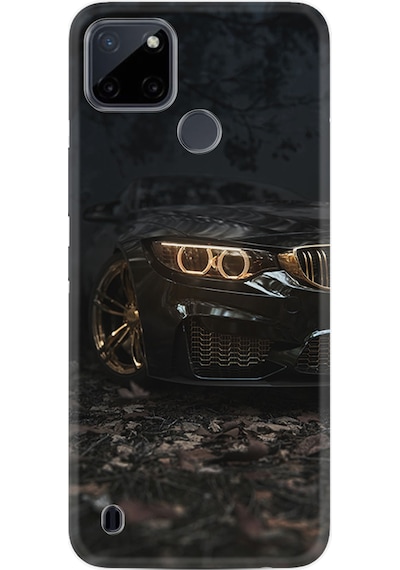Realme C21Y Kılıf Silikon Desen Özel Seri Black Car 1768