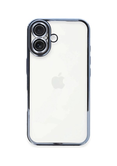Apple iPhone Uyumlu  16 Plus Uyumlu Kılıf Lensli Silikon - Açık Mavi