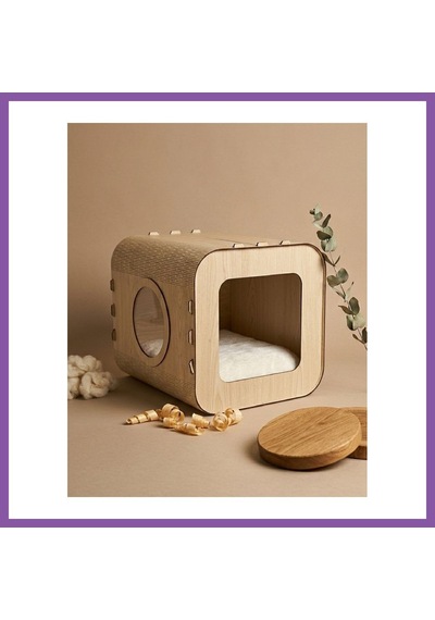 Bezos Özel Tasarım Luna Mdf Kedi Evi Bzoshb