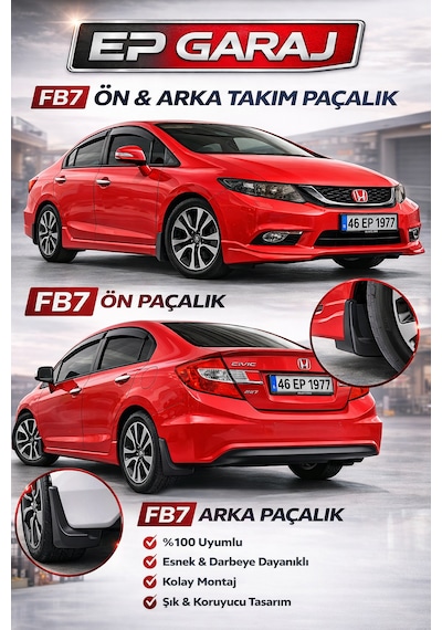 Honda Civic 2012-2016 Model Fb7 Ön Arka Paçalık Takımı