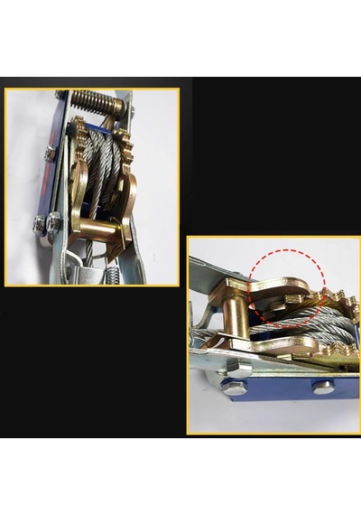 Bu 1 Tonlu/2 Tonlu/3 Tonlu/4 Tonluk Yüksek Performanslı Çelik Halatlı Çift Dişli Ve 2 Kancalı, Elle Kolayca Çekm