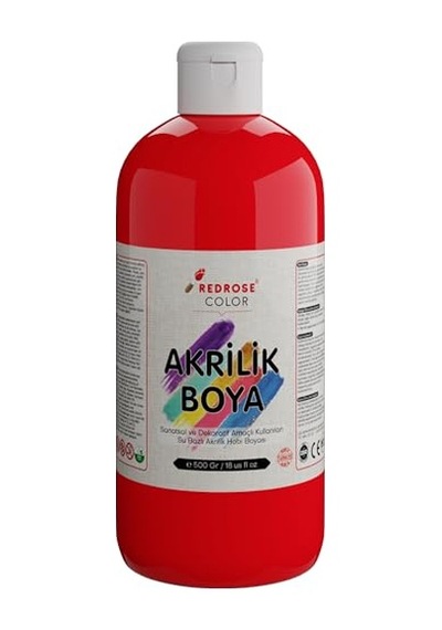 Kırmızı Akrilik Boya 500gr 0,15 L