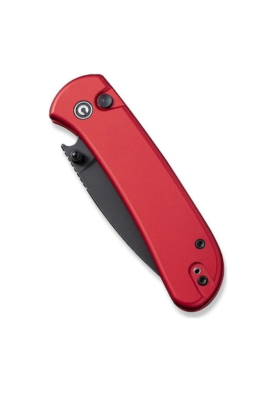 Civivi Qubit Button Lock & Thumb Stud Knife Red Aluminum Handle Kamp Çakı Kırmızı