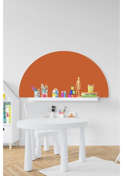 MSticker Bohem Tarzı Koyu Turuncu Yarım Daire Çocuk Bebek Odası Sticker 50x100cm