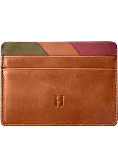 Helmbrook London Elton Erkek Taba Plus Color Deri İnce Tasarım Çok Bölmeli Rfid Korumalı Kartlık Taba