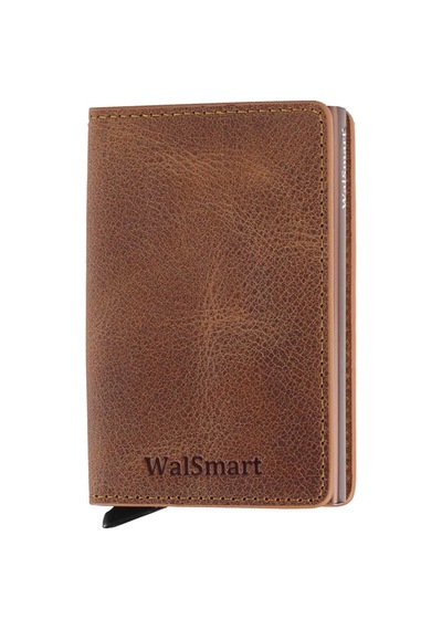 Walsmart Book Crazy Akıllı Mekanizmalı Deri Cüzdan Taba