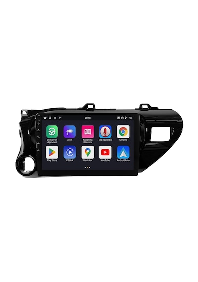 Toyota Hilux Android Multimedya Sistemi 2017-2024 4gb Ram, 64gb Hafıza, Bluetooth, Carplay & Android Auto Kamera  9"