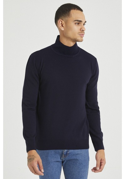 Lacivert Erkek Slim Fit Yarım Balıkçı Yaka Akrilik-pamuk Karışımlı Basic Triko Kazak Lacivert Lacivert Erkek Slim Fit Yarım Balıkçı Yaka Akrilik-pamuk Karışımlı Basic Triko Kazak Lacivert