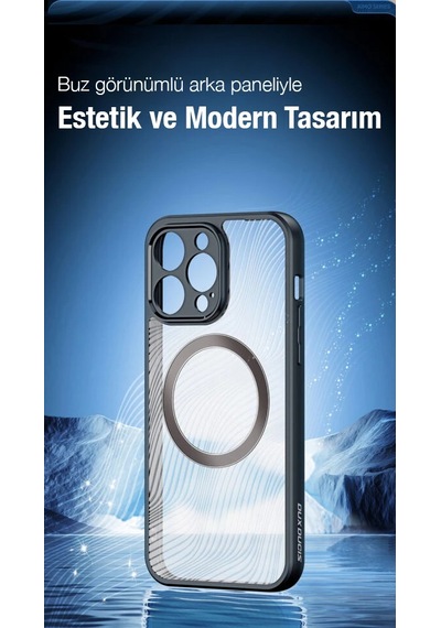 Dux Ducis Apple İphone Uyumlu 13 Pro Aimo Series Magsafe Premium Buzlu Sert Pc-tpu Kılıf- 5775