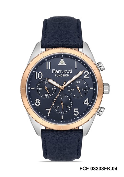 Ferrucci Fcf 03238fk.04 Deri Kordon Erkek Kol Saati