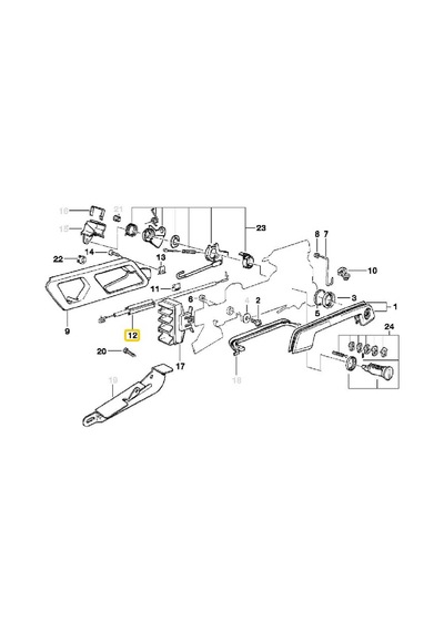 BMW E34 SOL ARKA KAPI TELİ - 09.1991 OEM NO 51228117615