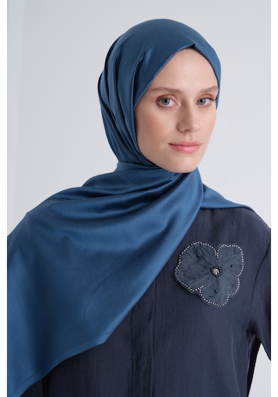 Armine % 100 İpek Şal - Yeni Sezon- Asm90 Lacivert