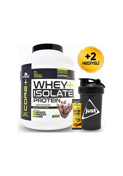 Mustang Nutrition Core+ Series Isolate Whey Protein Tozu 1800 Gr 60 Servis Çikolata + Shaker + Protein Kahve Hediyeli Çikolata Aromalı