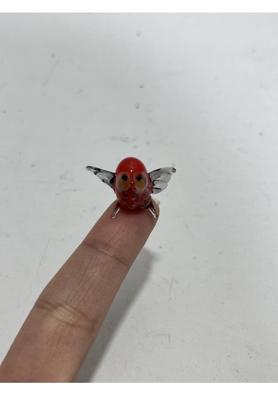 El Yapımı Mini Murano Cam Baykuş Biblo A160-02