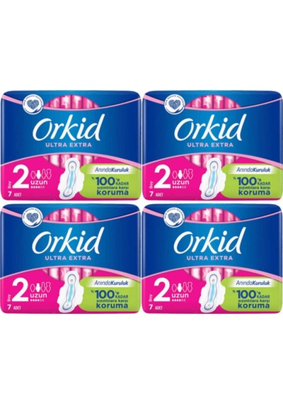 Orkid Ultra Extra Boy 2 Uzun Hijyenik Ped 4 x 7'li
