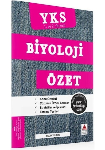 YKS 1. ve 2.Oturum Biyoloji Özet  -  Melek Yılmaz  -  Delta Kültür