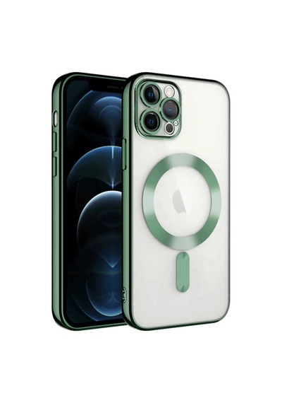 Newface Apple İphone 14 Pro Max Kılıf Kross Magneticsafe Kapak - Koyu Yeşil