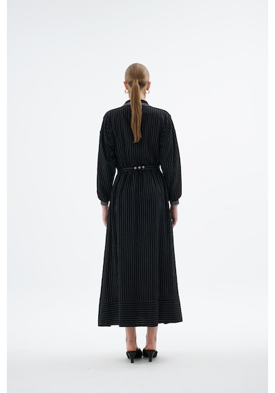 Senna Ivory Dress Siyah Siyah